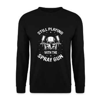Dicton de carrossier pour les peintres automobiles - Sweat-shirt Unisexe - noir - Devant - Alina (178cm) & Michal (187cm)