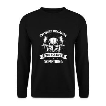 Autolackierer Angebot für Karosserietechniker - Unisex Pullover - Schwarz - Vorne - Alina (178cm) & Michal (187cm)