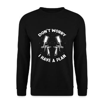 Car Painter for Car Painter for Car Detailer - Unisex Sweatshirt - black - Front - Alina (178cm) & Michal (187cm)