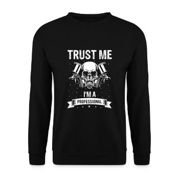 Car Painter for Car Painter for Car Detailer - Unisex Sweatshirt - black - Front - Alina (178cm) & Michal (187cm)