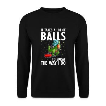 Body Technician Saying for Car Painter - Unisex Sweatshirt - black - Front - Alina (178cm) & Michal (187cm)