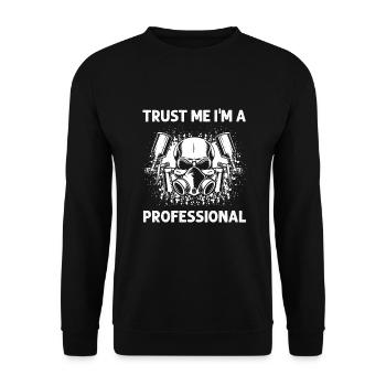 Peintre automobile pour carrossiers - Sweat-shirt Unisexe - noir - Devant - Alina (178cm) & Michal (187cm)
