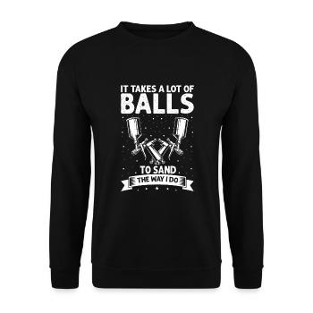 Car painter offer for coachbuilders - Unisex Sweatshirt - black - Front - Alina (178cm) & Michal (187cm)
