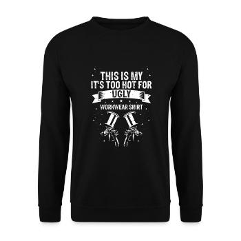 Car Painter Offer for Car Painters - Unisex Sweatshirt - black - Front - Alina (178cm) & Michal (187cm)