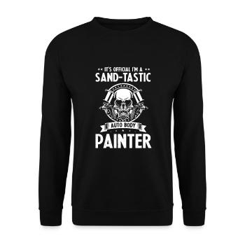 Car painter offer for coachbuilders - Unisex Sweatshirt - black - Front - Alina (178cm) & Michal (187cm)