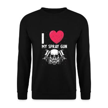 Car Painter for Car Painter for Car Detailer - Unisex Sweatshirt - black - Front - Alina (178cm) & Michal (187cm)