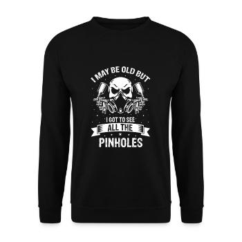 Dicton de carrossier pour les peintres automobiles - Sweat-shirt Unisexe - noir - Devant - Alina (178cm) & Michal (187cm)