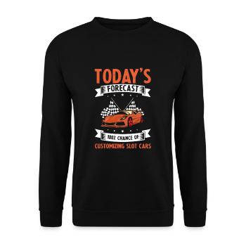 Devis Slot Car Racetrack pour Vintage Track Slot - Sweat-shirt Unisexe - noir - Devant - Alina (178cm) & Michal (187cm)