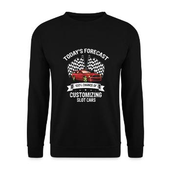 Dicton de piste vintage pour la course de voitures jouets - Sweat-shirt Unisexe - noir - Devant - Alina (178cm) & Michal (187cm)