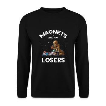 Dicton de piste vintage pour la course de voitures jouets - Sweat-shirt Unisexe - noir - Devant - Alina (178cm) & Michal (187cm)