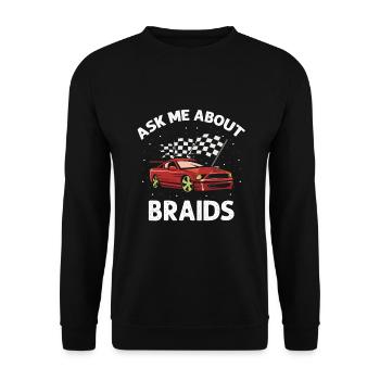 Devis Slot Car Racetrack pour Vintage Track Slot - Sweat-shirt Unisexe - noir - Devant - Alina (178cm) & Michal (187cm)
