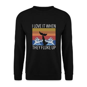 Ozean Meer Wal Zitat für Wal Meeressäugetiere - Unisex Pullover - Schwarz - Vorne - Alina (178cm) & Michal (187cm)