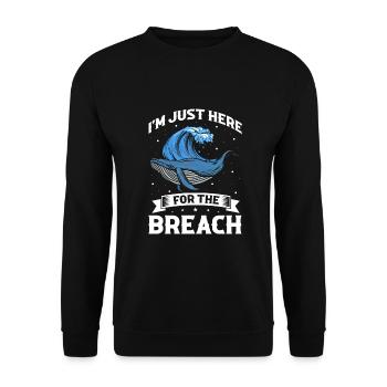 Orca Beobachtung für Buckelwale und Meerwale - Unisex Pullover - Schwarz - Vorne - Alina (178cm) & Michal (187cm)