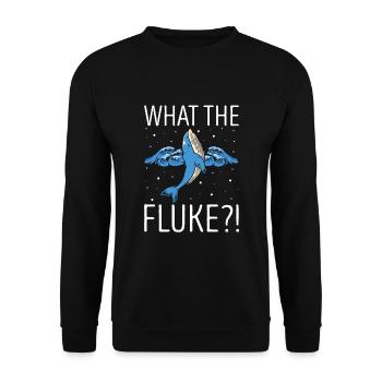 Wal-Design für Wale und Blauwale oder Belugawale - Unisex Pullover - Schwarz - Vorne - Alina (178cm) & Michal (187cm)