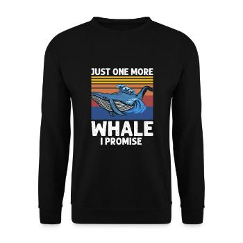 Ozean Meer Wal Zitat für Wal Meeressäugetiere - Unisex Pullover - Schwarz - Vorne - Alina (178cm) & Michal (187cm)