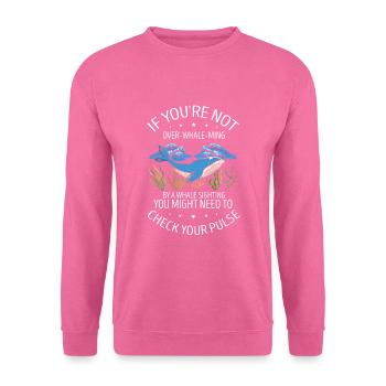 Beluga Whale Design für Meeressäuger und Orca - Unisex Pullover - Pink - Vorne