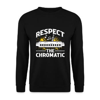 Französische Harfinisten und Harmonikaspieler - Unisex Pullover - Schwarz - Vorne - Alina (178cm) & Michal (187cm)