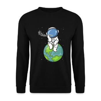 Harmonikaspieler für Munharmonika Spieler - Unisex Pullover - Schwarz - Vorne - Alina (178cm) & Michal (187cm)