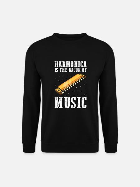 Französische Harfinisten und Harmonikaspieler - Unisex Pullover - Schwarz