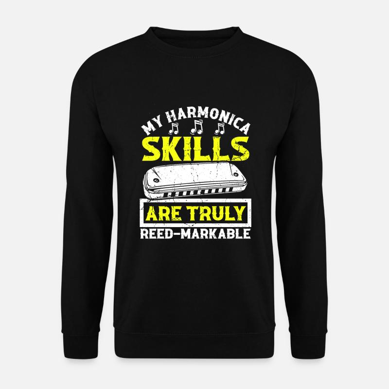 Harmonikaspieler für Munharmonika Spieler - Unisex Pullover - Schwarz
