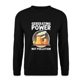 Kernenergie Spruch für Kernenergie - Unisex Pullover - Schwarz - Vorne - Alina (178cm) & Michal (187cm)