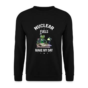Nuklearingenieur für Kernkraftwerk und Kernenergie - Unisex Pullover - Schwarz - Vorne - Alina (178cm) & Michal (187cm)