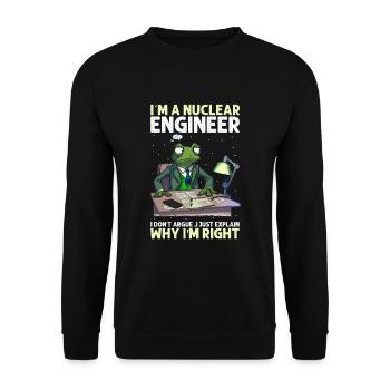 Erneuerbare Nukleare Spruch für Nukleartechnik - Unisex Pullover - Schwarz - Vorne - Alina (178cm) & Michal (187cm)