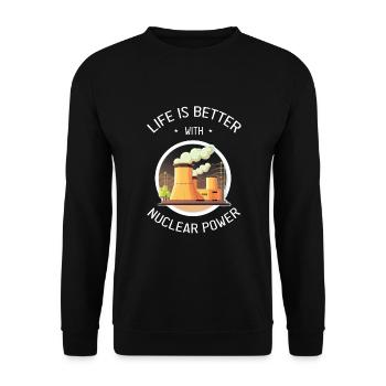 Nuklearingenieur für Kernkraftwerk und Kernenergie - Unisex Pullover - Schwarz - Vorne - Alina (178cm) & Michal (187cm)