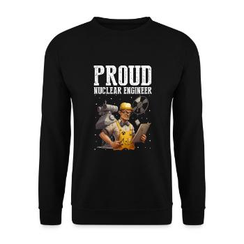 Kernenergie Spruch für Kernenergie - Unisex Pullover - Schwarz - Vorne - Alina (178cm) & Michal (187cm)