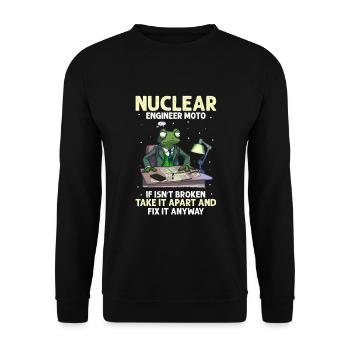 Kernenergie Spruch für Kernenergie - Unisex Pullover - Schwarz - Vorne - Alina (178cm) & Michal (187cm)