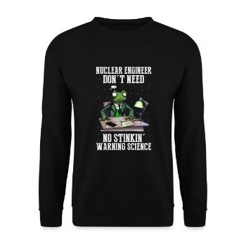 Kernenergie Spruch für Kernenergie - Unisex Pullover - Schwarz - Vorne - Alina (178cm) & Michal (187cm)