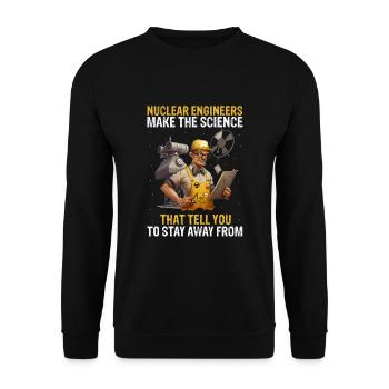 Erneuerbare Nukleare Spruch für Nukleartechnik - Unisex Pullover - Schwarz - Vorne - Alina (178cm) & Michal (187cm)