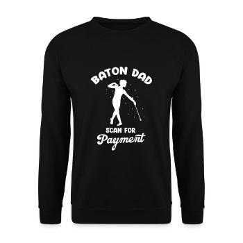 Gymnastik Design für Taktstock drehen - Unisex Pullover - Schwarz - Vorne - Alina (178cm) & Michal (187cm)