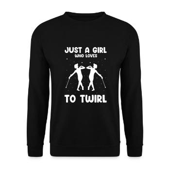 Professionelles Stabdänzerin für Majorette - Unisex Pullover - Schwarz - Vorne - Alina (178cm) & Michal (187cm)