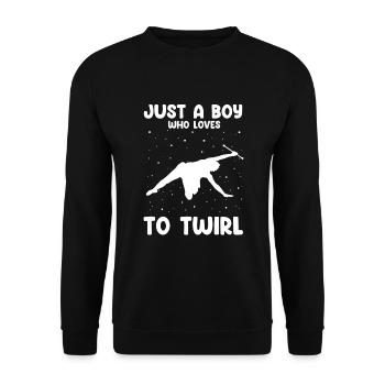 Gymnastik Design für Taktstock drehen - Unisex Pullover - Schwarz - Vorne - Alina (178cm) & Michal (187cm)