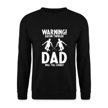Stocktanz Design für Stabtänzerin - Unisex Pullover - Schwarz - Vorne - Alina (178cm) & Michal (187cm)
