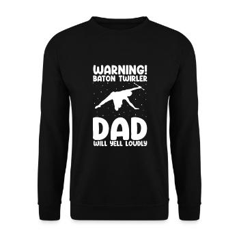 Stabdänzerin Design für Majorette - Unisex Pullover - Schwarz - Vorne - Alina (178cm) & Michal (187cm)