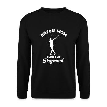 Stabdänzerin Design für Majorette - Unisex Pullover - Schwarz - Vorne - Alina (178cm) & Michal (187cm)