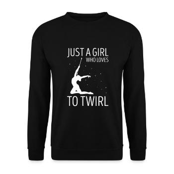 Stabdänzerin Design für Majorette - Unisex Pullover - Schwarz - Vorne - Alina (178cm) & Michal (187cm)
