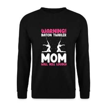 Professionelles Stabdänzerin für Majorette - Unisex Pullover - Schwarz - Vorne - Alina (178cm) & Michal (187cm)