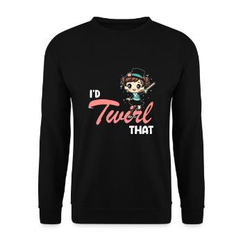 Stocktanz Design für Stabtänzerin - Unisex Pullover - Schwarz - Vorne - Alina (178cm) & Michal (187cm)