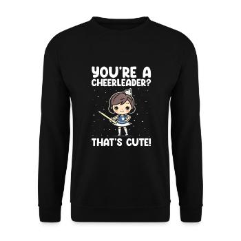 Stabdänzerin Design für Majorette - Unisex Pullover - Schwarz - Vorne - Alina (178cm) & Michal (187cm)