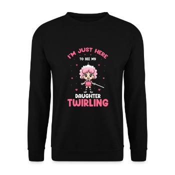 Gymnastik Design für Taktstock drehen - Unisex Pullover - Schwarz - Vorne - Alina (178cm) & Michal (187cm)