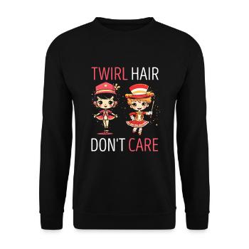 Professionelles Stabdänzerin für Majorette - Unisex Pullover - Schwarz - Vorne - Alina (178cm) & Michal (187cm)