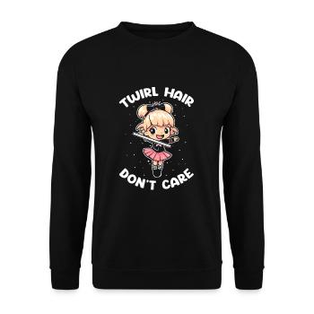 Stocktanz Design für Stabtänzerin - Unisex Pullover - Schwarz - Vorne - Alina (178cm) & Michal (187cm)