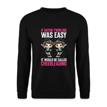 Gymnastik Design für Taktstock drehen - Unisex Pullover - Schwarz - Vorne - Alina (178cm) & Michal (187cm)