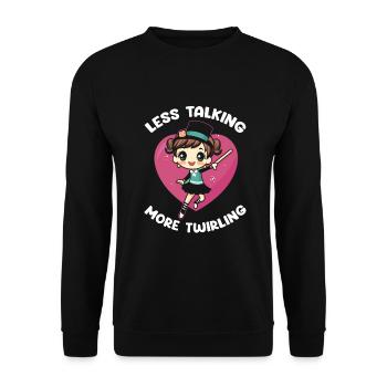 Stocktanz Design für Stabtänzerin - Unisex Pullover - Schwarz - Vorne - Alina (178cm) & Michal (187cm)