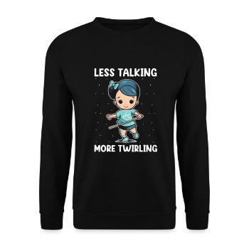 Stabdänzerin Design für Majorette - Unisex Pullover - Schwarz - Vorne - Alina (178cm) & Michal (187cm)