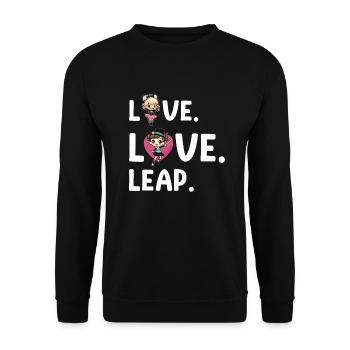 Gymnastik Design für Taktstock drehen - Unisex Pullover - Schwarz - Vorne - Alina (178cm) & Michal (187cm)