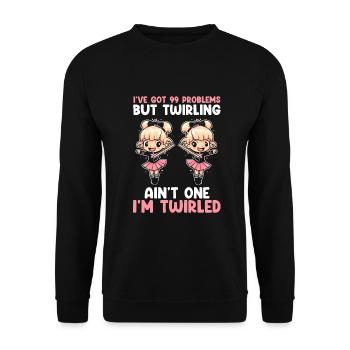 Gymnastik Design für Taktstock drehen - Unisex Pullover - Schwarz - Vorne - Alina (178cm) & Michal (187cm)